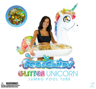 Glitter Unicorn 42" Large Pool Tube