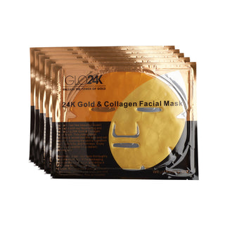 24K Collagen Gold Sheet Mask Set (5-Pack)