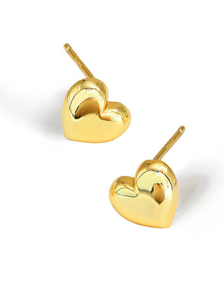 Puffy Heart Stud Earrings