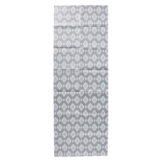 Origami Foldable Ikat Diamond Yoga Mat (Medium Grey)