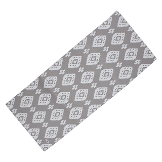 Origami Foldable Ikat Diamond Yoga Mat (Medium Grey)