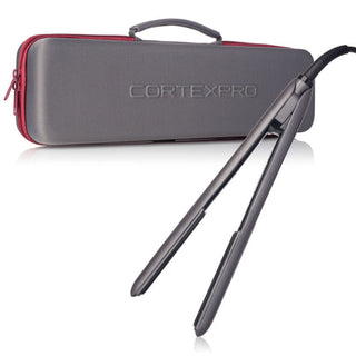 Pro Flat Iron | 1” Digital Heat Tourmaline Ceramic Plate Iron w/ Carrying Case