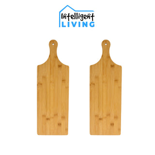 Bamboo Serving Board with Handle (2-Pack)