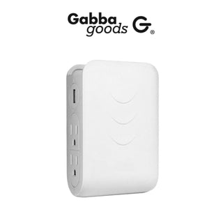 Protective Wall Plate with 2 USB Ports & 4 Outlets (for Behind the Furniture)