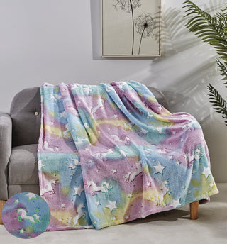 Soft & Cozy Glow in the Dark Throw - Glow Unicorn