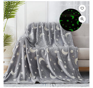 Soft & Cozy Glow in the Dark Throw - Star Moon