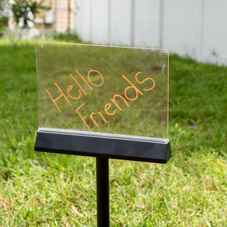 Solar Powered Acrylic Sign with Marker