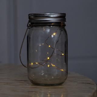 Solar Powered LED Hanging Mason Jar