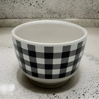 4 Piece Ramekin Set (Black Gingham)
