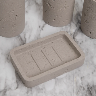 4 Piece Stone Bath Accessory Set