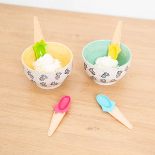 Multicolor Plastic Ice Cream Spoons (4 Pack)