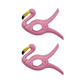 Summertime Beach Towel Clip (2 Pack) (Flamingo)