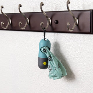 Waste Bag Dispenser with LED Flashlight