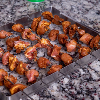 BBQ Grilling Set – Rack + 6 Skewers