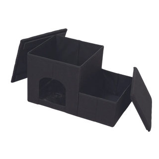 2-in-1 Pet Steps & House (Black)