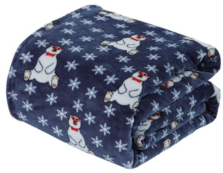 Polar Bear Microplush Throw Blanket