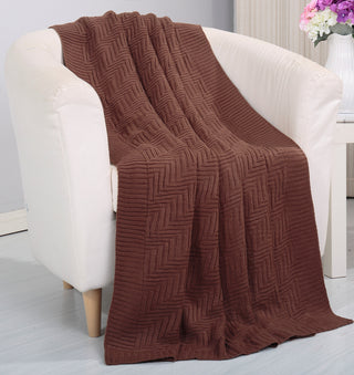 Pietra Acrylic Throw 50x60 - Chocolate