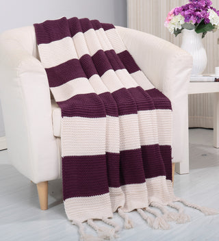 Vintage Acrylic Throw 50x60 - Purple
