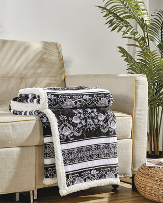 Printed Sherpa Throw 50x60 - Odelia