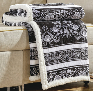 Printed Sherpa Throw 50x60 - Odelia