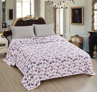 Rose Butterly King Microplush Throw Blanket