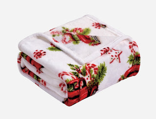 Rustic Red Truck Microplush Throw Blanket