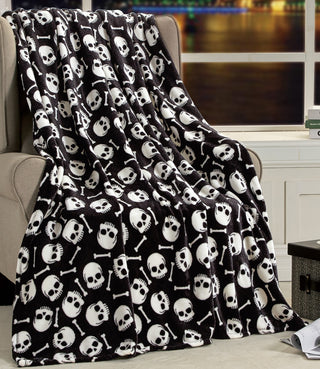 Skull & Bones Sherpa Throw - Ultra Soft & Cozy