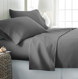 100% Cotton Sheet Set - Queen - Silver Grey