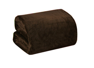 Solid Microplush Blanket - Twin - Chocolate