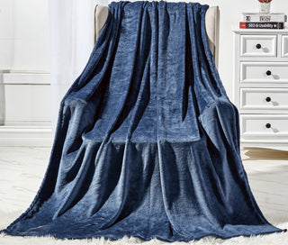 Solid Throw 50x60 - Navy
