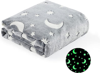 Soft & Cozy Glow in the Dark Throw - Star Moon