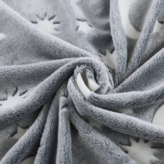 Soft & Cozy Glow in the Dark Throw - Star Moon