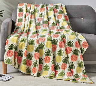 Tropical Pineapple Oversized Ultra Soft Throw (50x70)