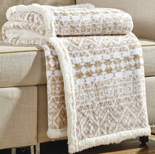 Printed Sherpa Throw 50x60 - Tala