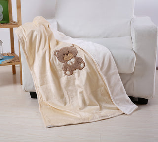 Teddy Bear Baby Blanket- Beige