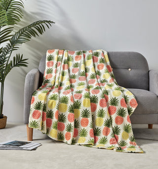 Tropical Pineapple Oversized Ultra Soft Throw (50x70)
