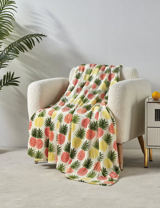 Tropical Pineapple Oversized Ultra Soft Throw (50x70)