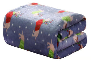 Ultra Soft Microplush Throw Blanket with Holiday Dog