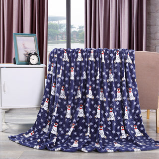 Polar Bear Microplush Throw Blanket