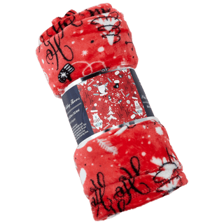 Red Santa Throw Blanket - Ultra Soft & Holiday-Themed